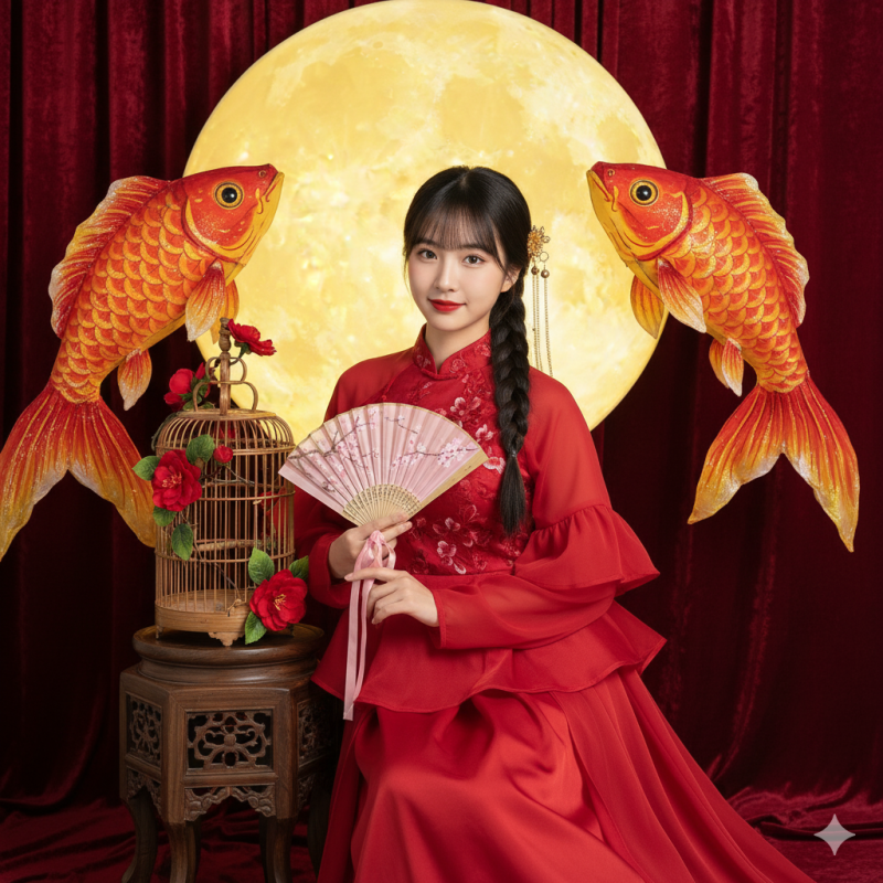 Prompt  album ảnh Trung Thu cho chị em 2025